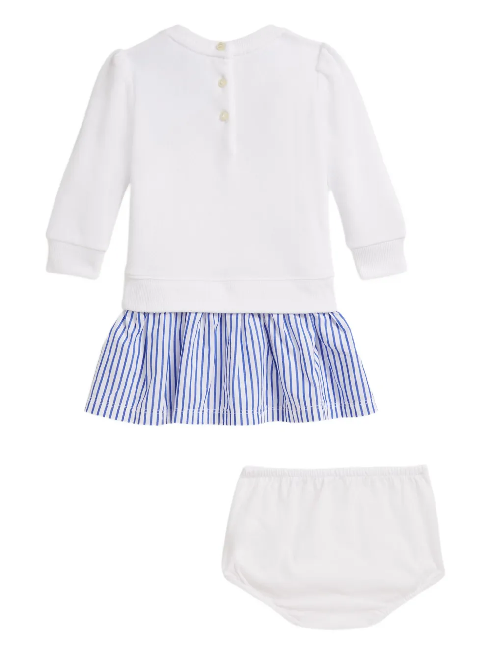 Комплект polo bear из платья и блумеров POLO RALPH LAUREN KIDS, белый — фото 2
