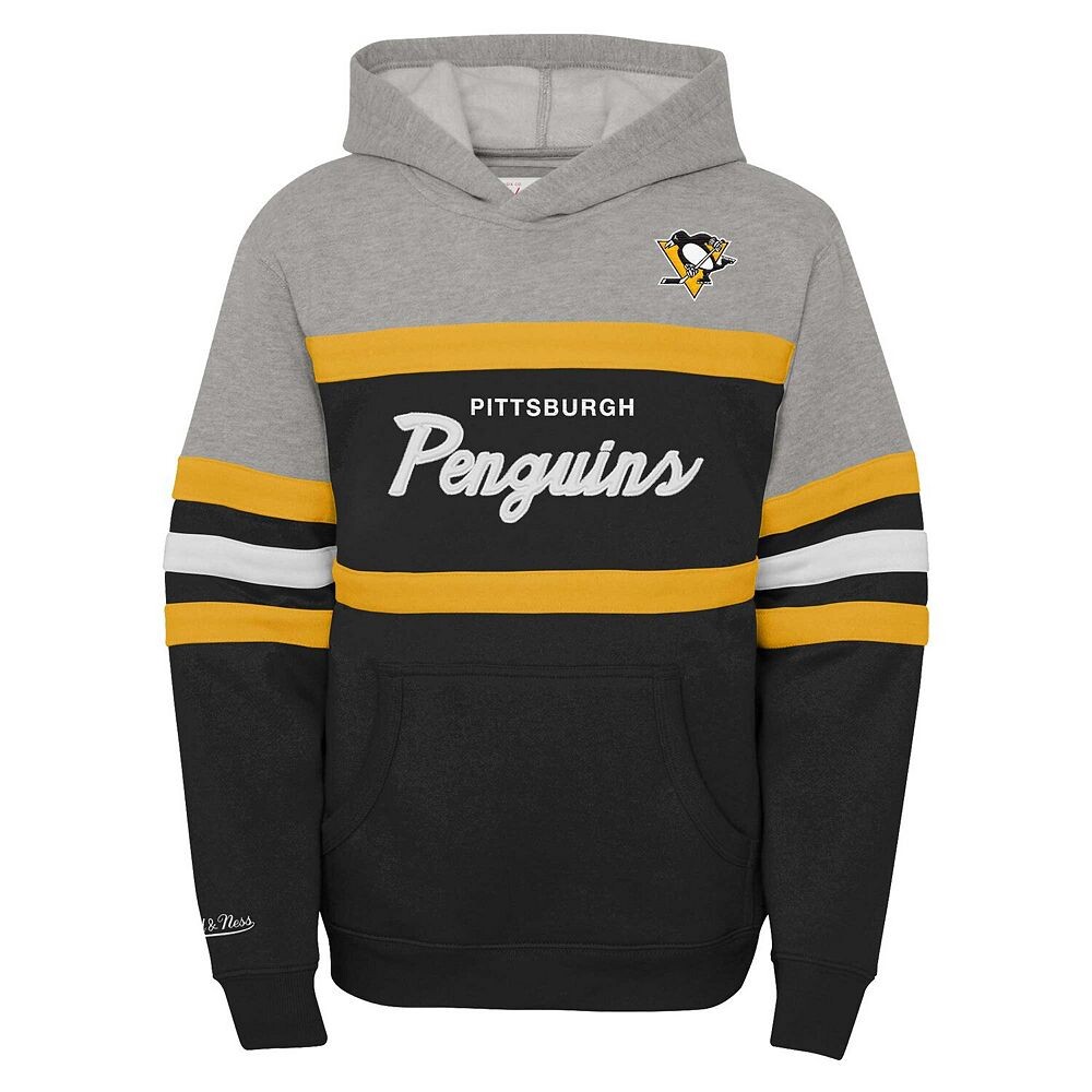 черный пуловер с капюшоном для главного тренера молодежной команды Mitchell & Ness Pittsburgh Penguins, цвет Png Black — фото 3