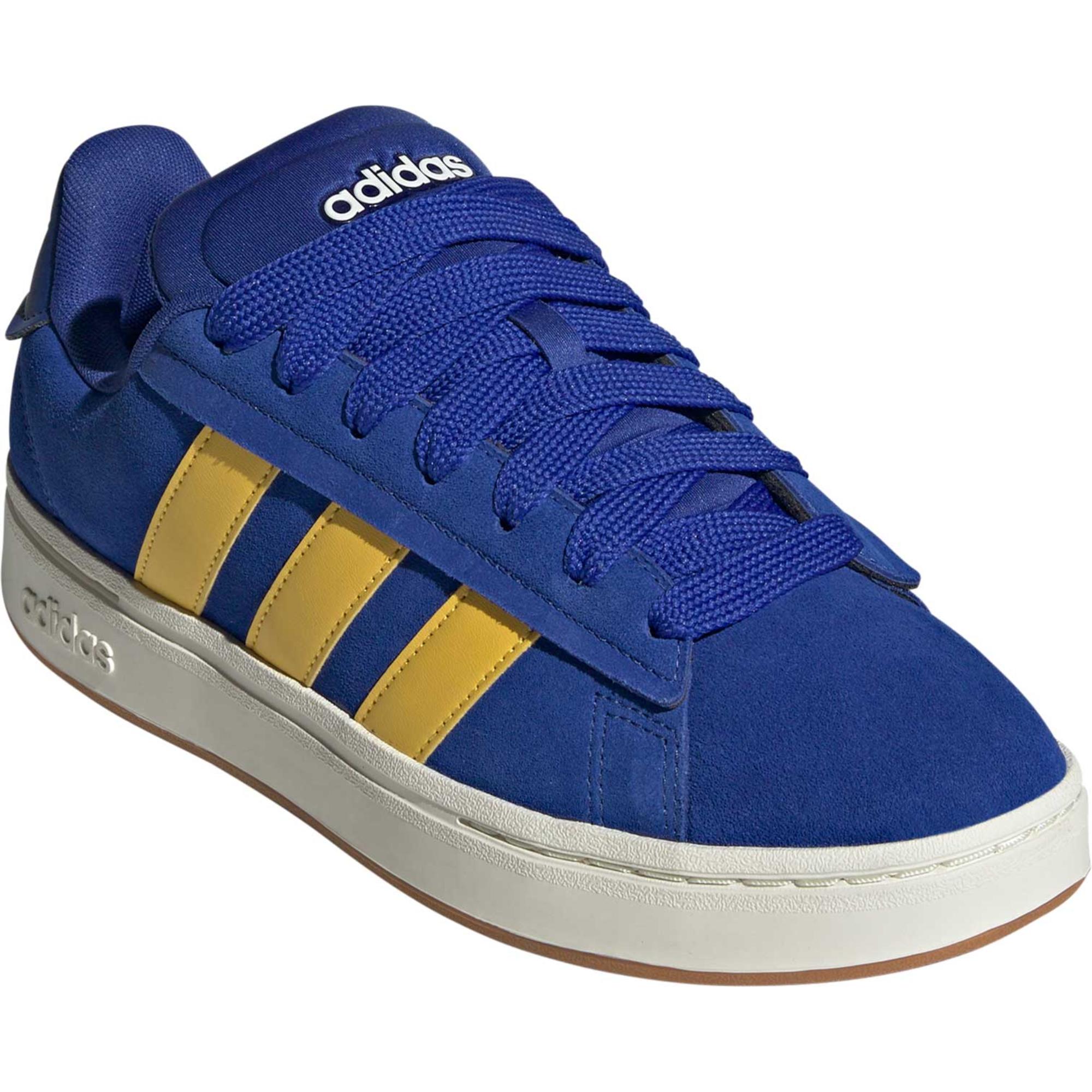 Мужские кроссовки Grand Court Alpha Adidas, Semi Lucid Blue/Utility Yellow/Off White — фото 2