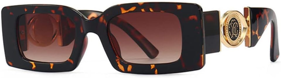 

Солнцезащитные очки MUTYNE в стиле ретро, ​​квадратные, для женщин и мужчин, с цветочным декором, модные женские солнцезащитные очки с защитой от УФ-излучения UV400, Leopard Tea