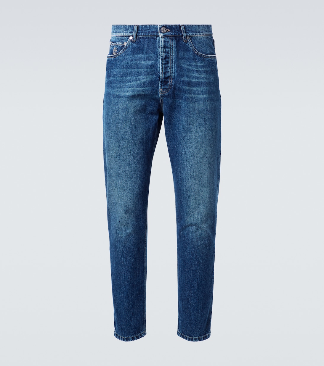 

Средневысокие узкие джинсы Brunello Cucinelli, Denim Medium