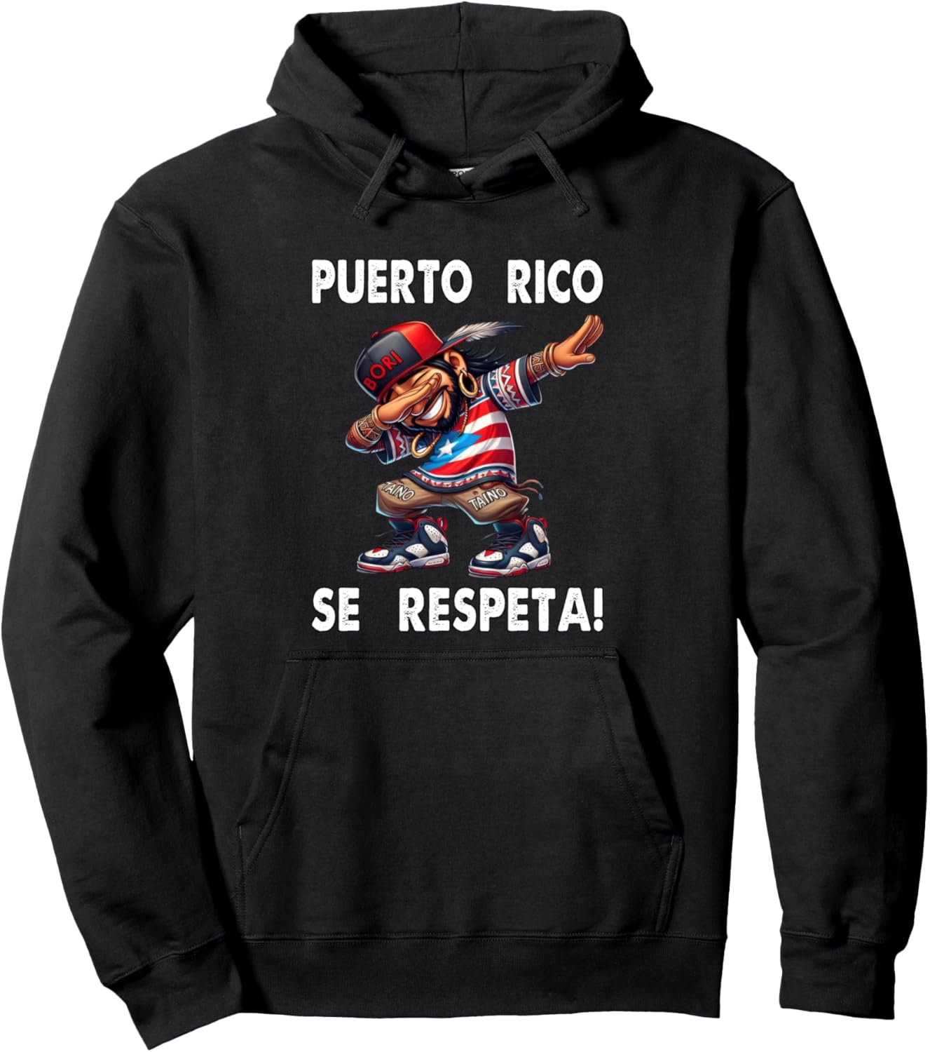 

Пуэрто-Рико Se Respeta Taino Dub Boricua Флаг PR Протест Толстовка Puerto Rico Se Respeta Collection, More Here, черный