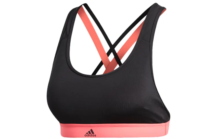 Бюстгальтер с x-образными лямками Adidas, Black/Eye-Catching Red