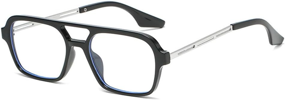 

Модные женские солнцезащитные очки с двойной перемычкой, модные мужские солнцезащитные очки с защитной пленкой Ocean Film Shades UV400, трендовые солнцезащитные очки TKKTLLT, Black Clear