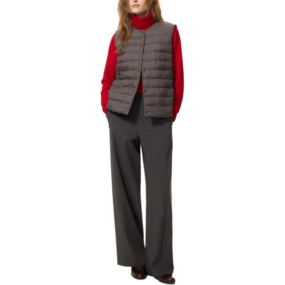 Жилет UNIQLO PUFFTECH каштан — фото 3