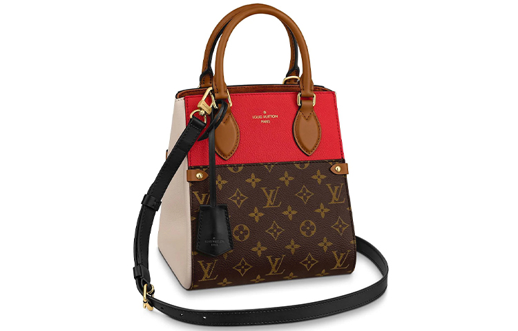 

LOUIS VUITTON Сумка через плечо из холста с телячьей кожей, кроссбоди, женская сумка красная белая черная