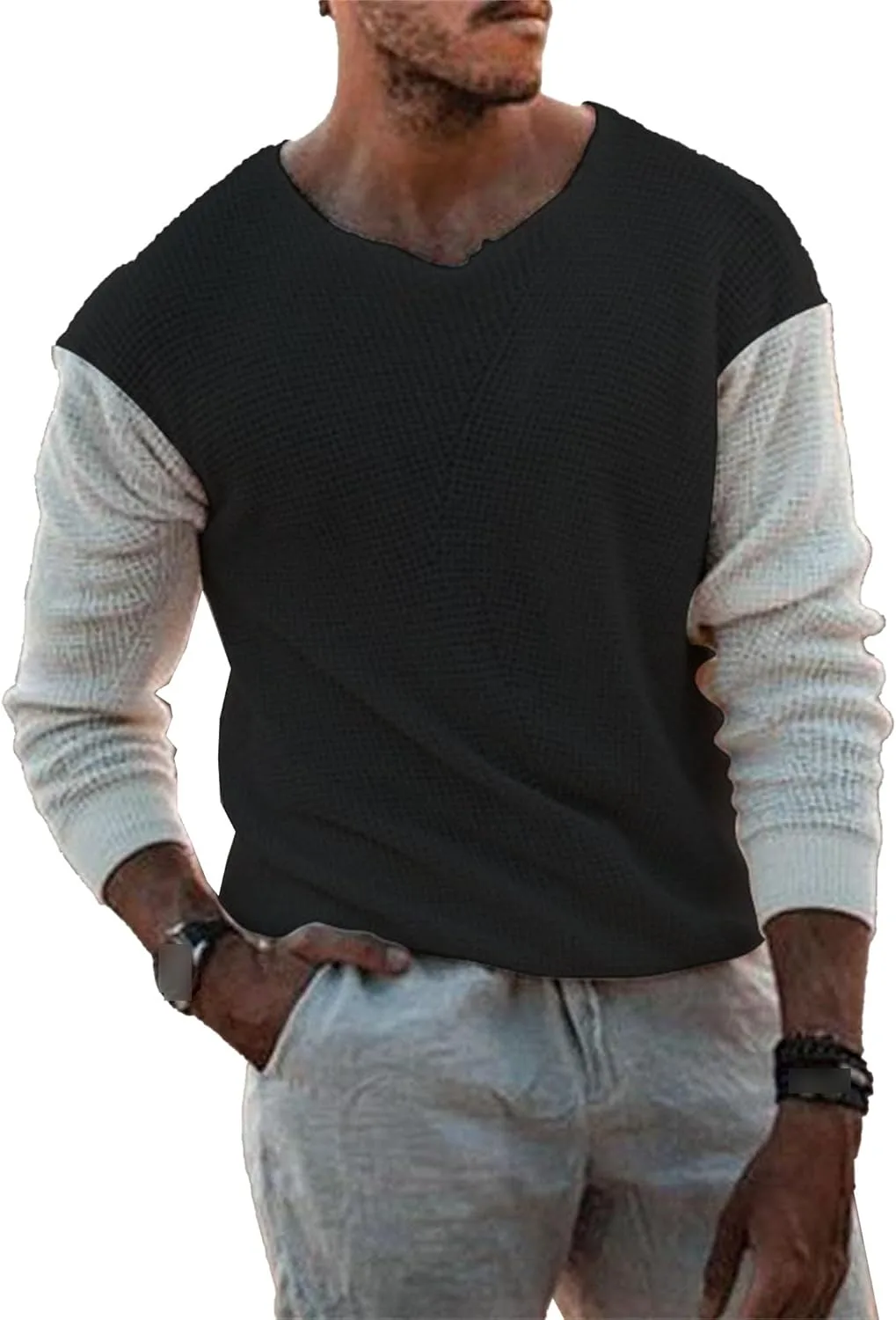 

Мужской легкий свитер с длинным рукавом и круглым вырезом Gsywaipei