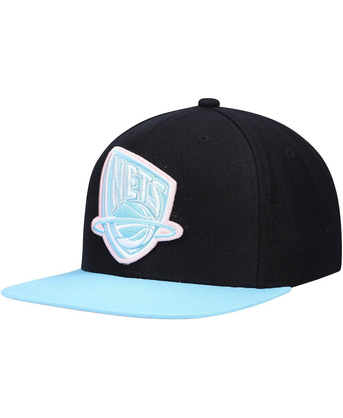 

Мужская черная, голубая кепка New Jersey Nets Pastel Snapback Mitchell & Ness