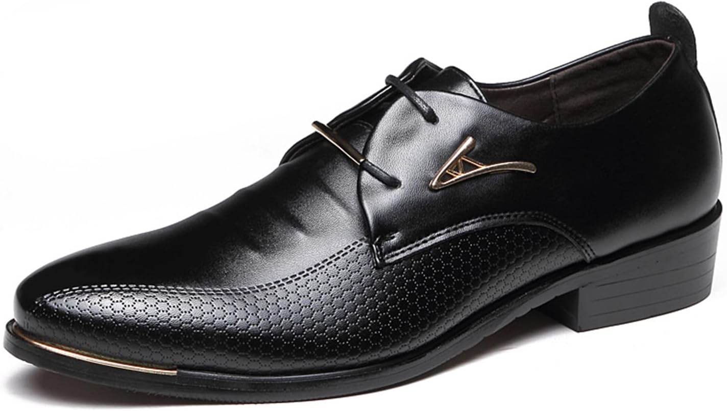 

Мужские классические туфли KYOESCAI, деловые оксфорды, комфортные шнуровки, с тиснением, классические дерби для мужчин, черный