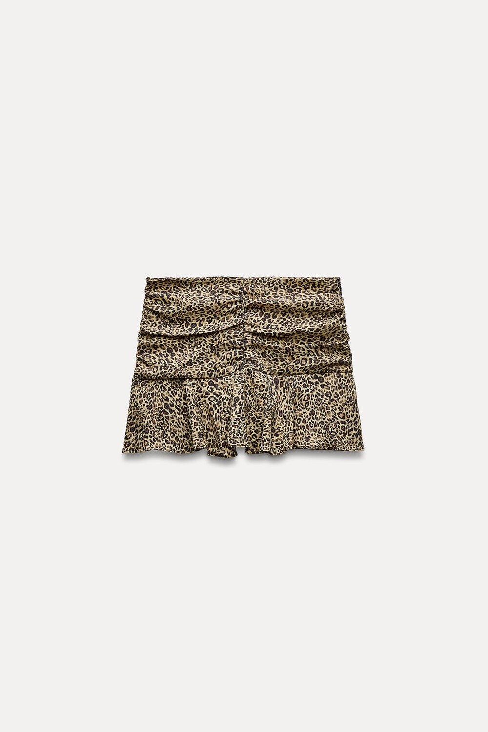 

Юбка-шорб с оборкой ZARA, цвет leopard