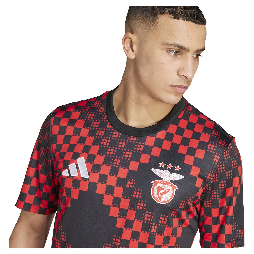 Футболка с коротким рукавом adidas Benfica 25/26 pre match, красный — фото 4