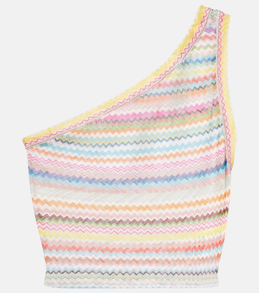 

Кроп-топ Zig Zag с одним плечом Missoni, Multicolor Chevron