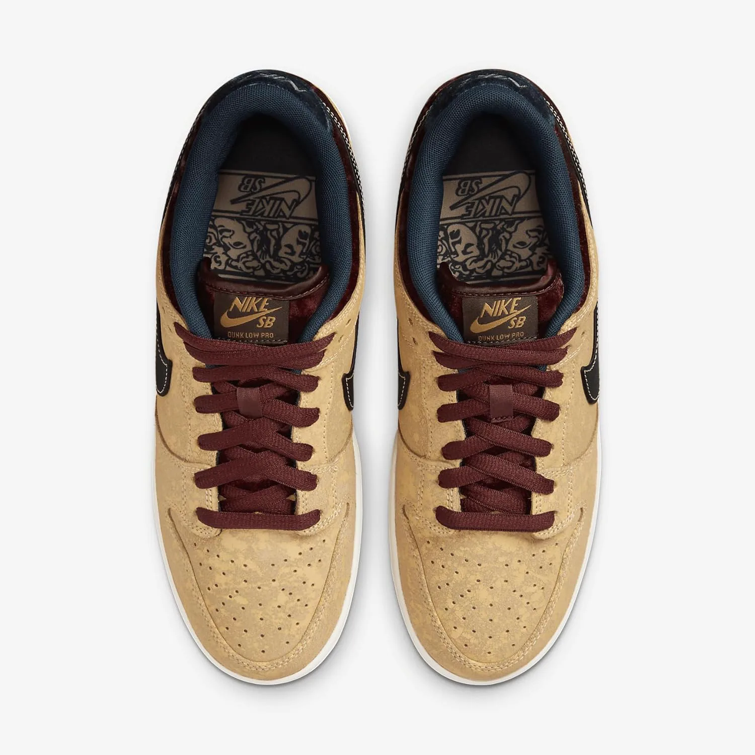 Мужские кроссовки для скейтборда Nike SB Dunk Low Pro, золотой/красный/темно-синий/черный — фото 4