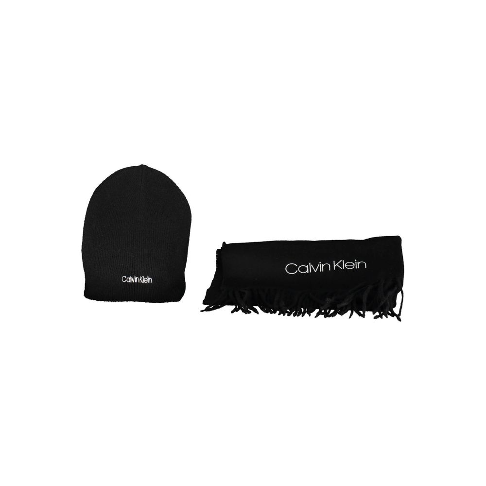 

Черный акриловый мужской шарф Calvin Klein