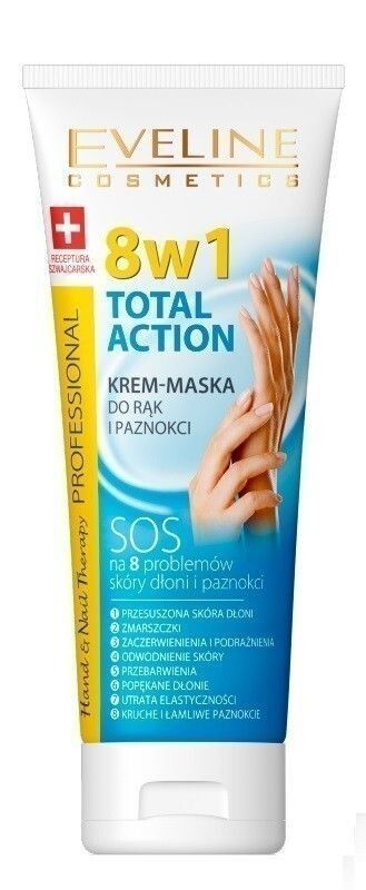 

Крем для рук и ногтей Eveline Hand & Nail Therapy Professional 8w1, 75 мл