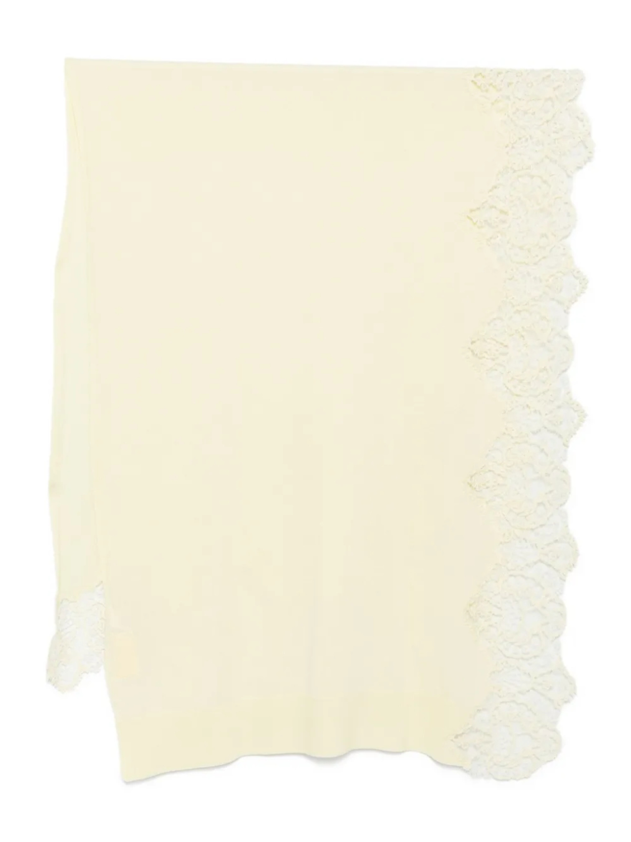 

Ermanno Scervino кашемировый шарф с кружевной отделкой, желтый