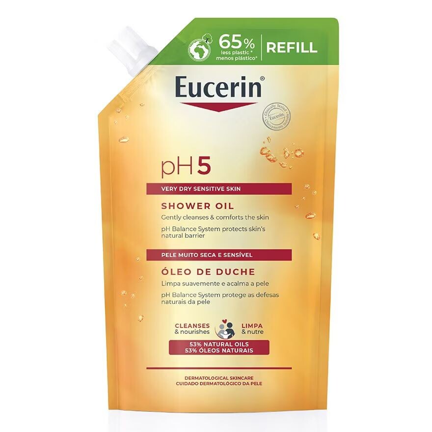 

Eucerin pH5 Масло для душа для очень сухой чувствительной кожи 400 мл. Пополнение, Clear Yellow