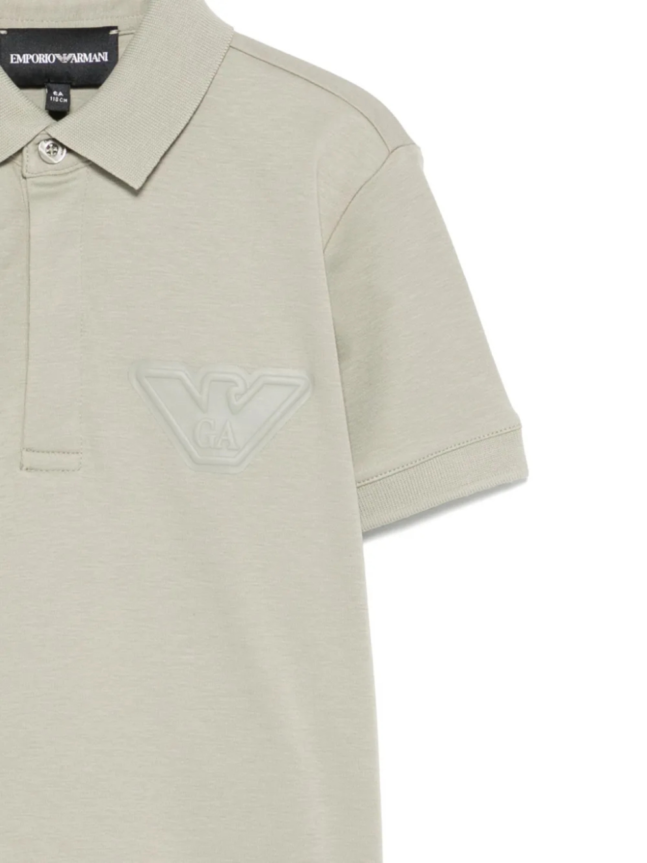 Детская рубашка-поло с аппликацией логотипа Emporio Armani Emporio Armani Kids, зеленый — фото 3