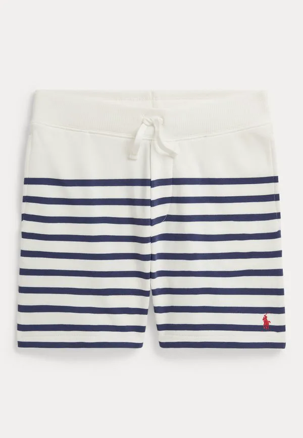 Полосатые шорты из французского махрового трикотажа 714y Polo Ralph Lauren, Deckwash White/Light Navy