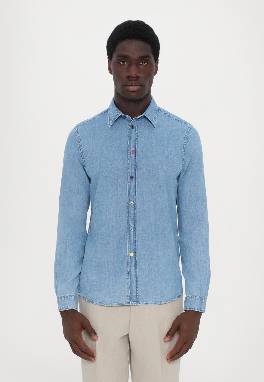 

Рубашка TAILORED FIT SHIRT BUTTONS PS Paul Smith, цвет Light Blue Denim