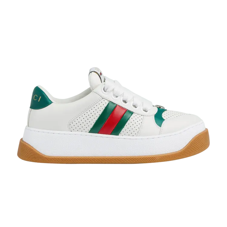 Кроссовки Gucci Wmns Screener, цвет White Green Red