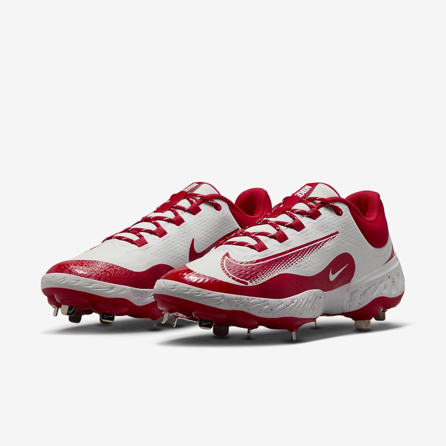 Бейсбольные бутсы Nike Men's Alpha Huarache Elite 4, White/University Red — фото 2