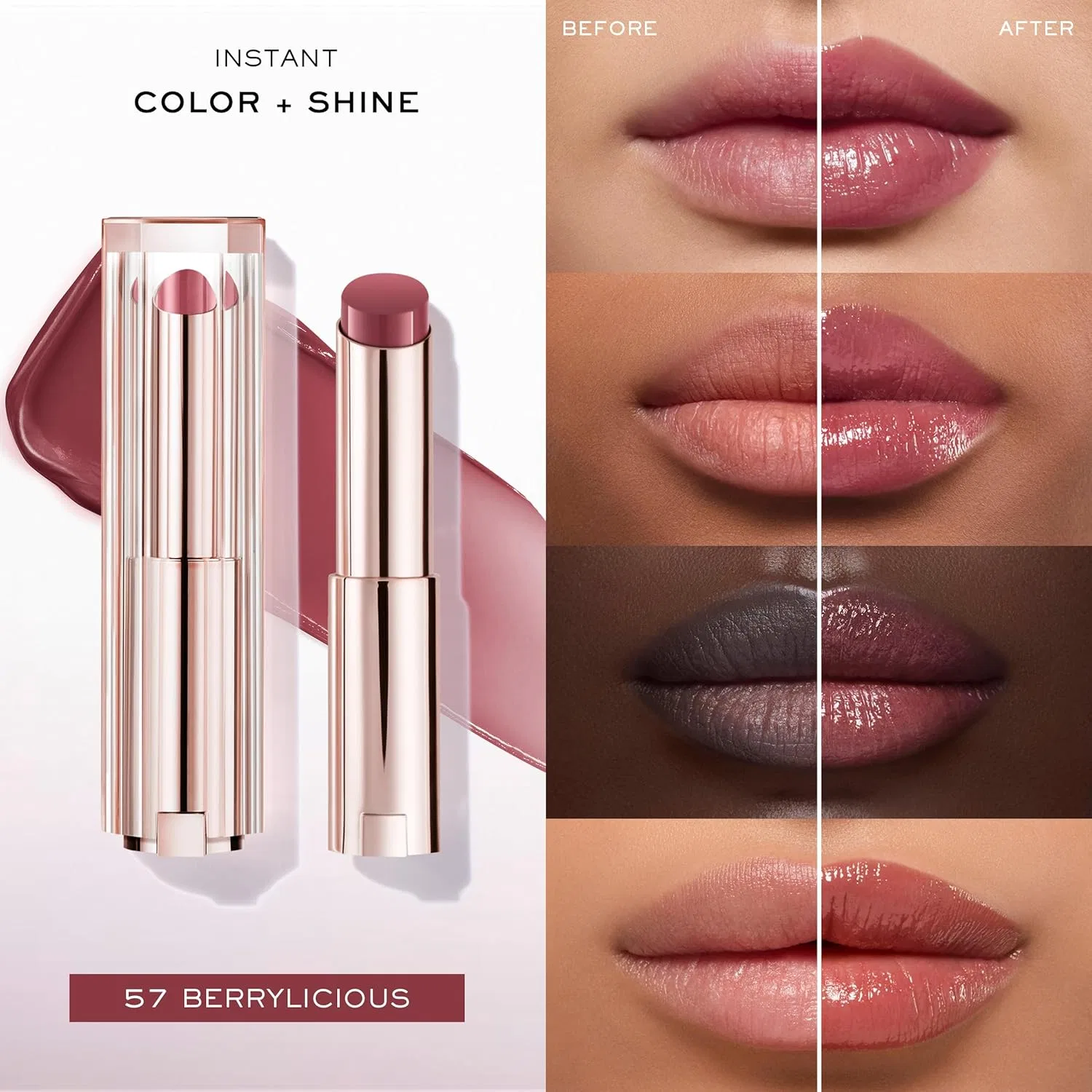 Бальзам для губ Lip Idôle Squalane-12 Butterglow от Lancôme, 3 г Lancôme, 57 Berrylicious — фото 4