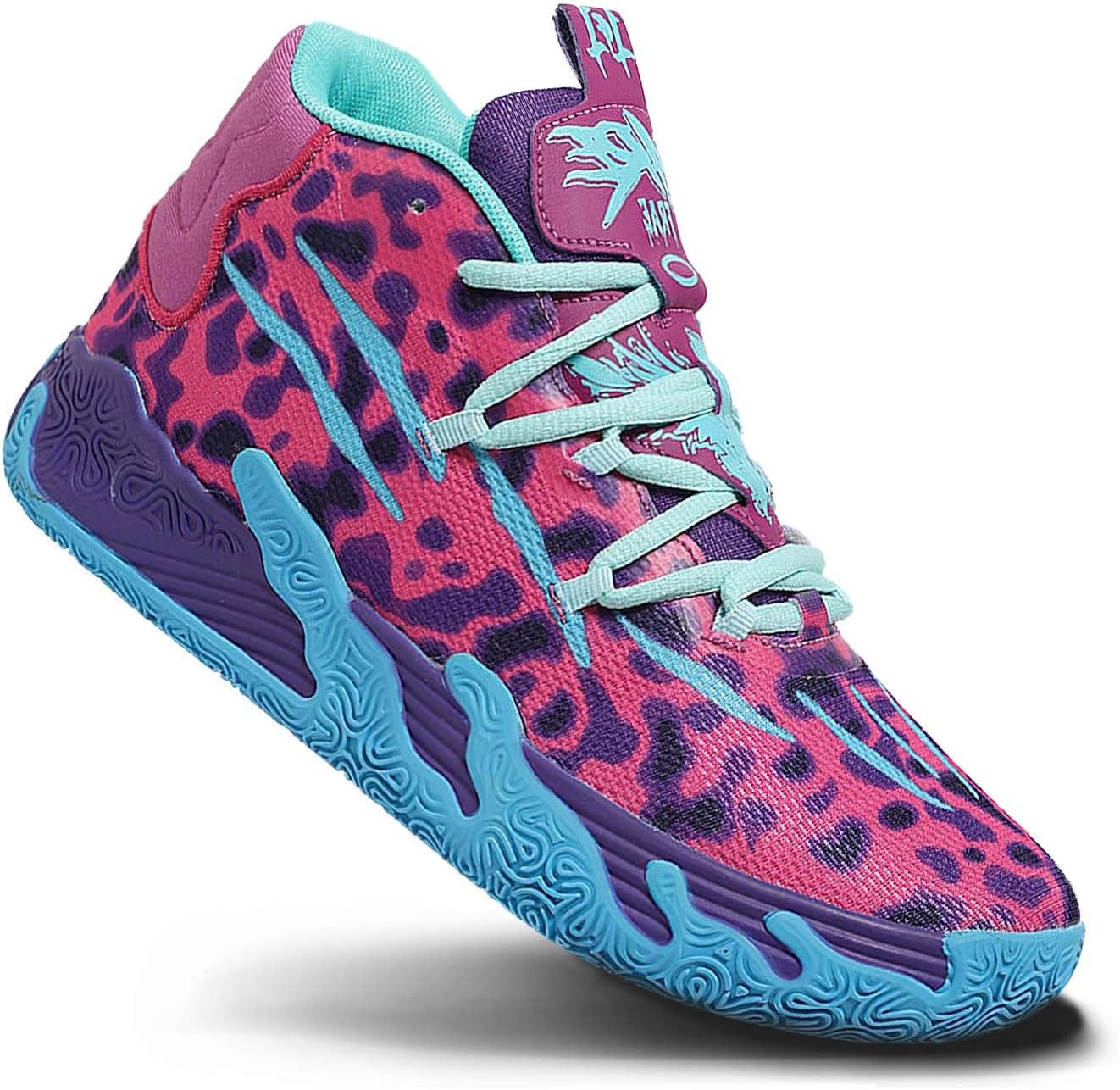 

Мужские баскетбольные кроссовки Exusiai, дышащие, с нескользящей подошвой, для улицы, сетчатые, высокие, удобные, стильные, с амортизацией для тренировок и игры в баскетбол, фиолетовый