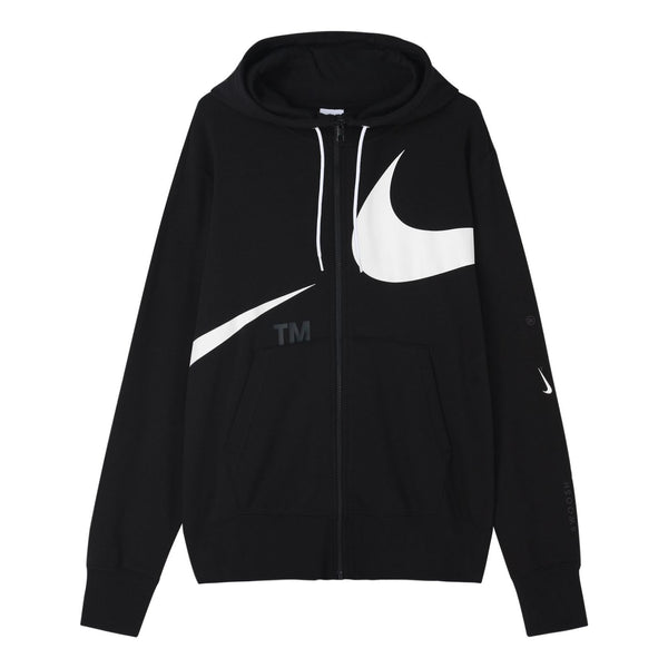 

Куртка Men's Nike Large Logo Printing Loose Hooded Jacket Autumn Black, черный