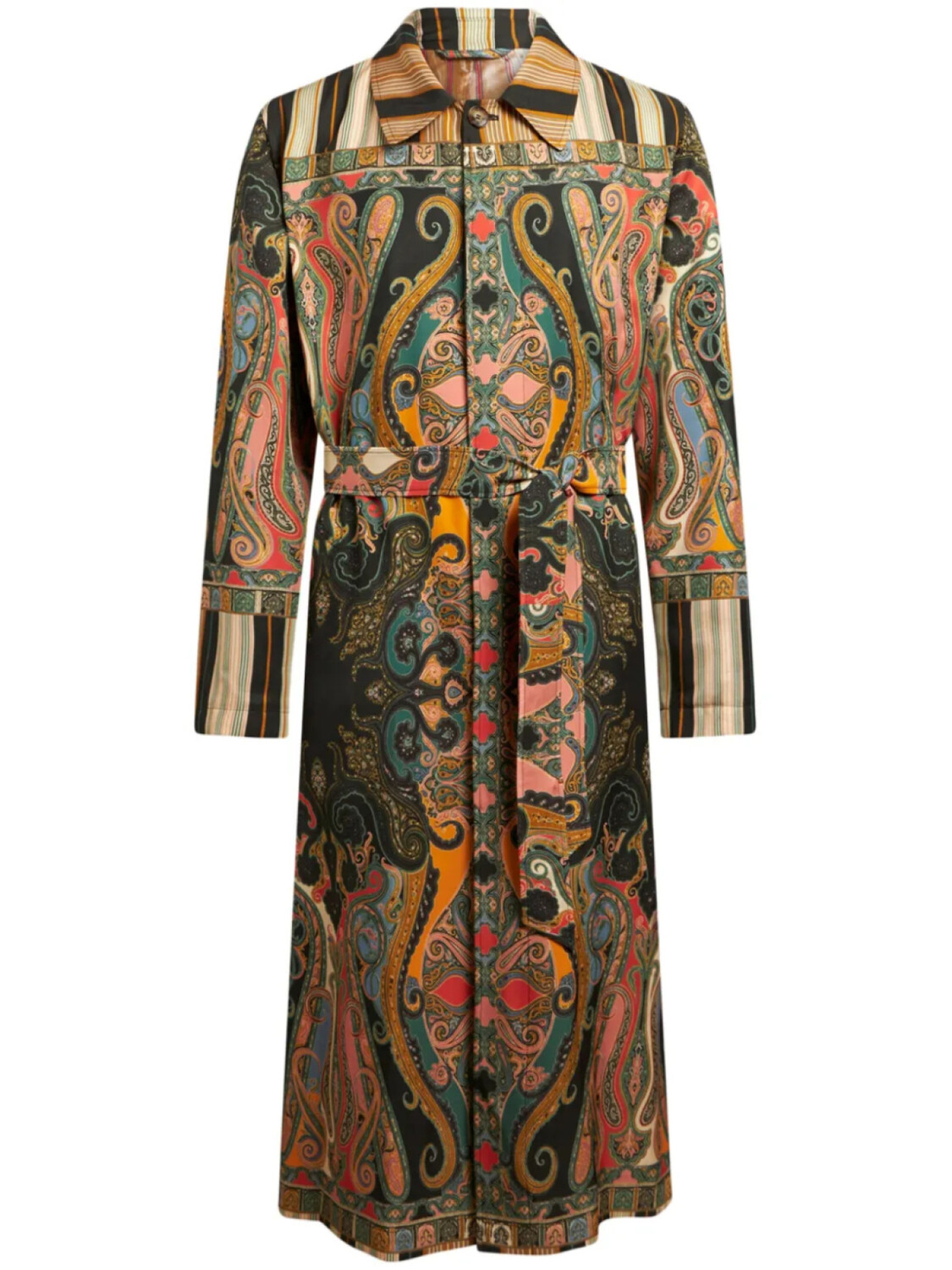 

ETRO пальто с узором пейсли, нейтральный