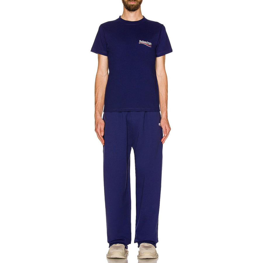 Футболка Balenciaga Political Campaign T-Shirt Medium Fit 'Pacific Blue White', синий — фото 3