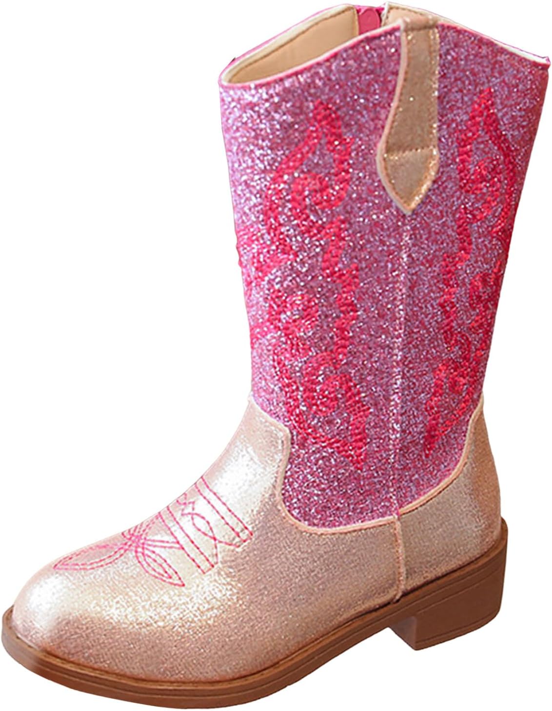 

Детские сапоги ковбойские с блестящей вышивкой Zspzx, золотой