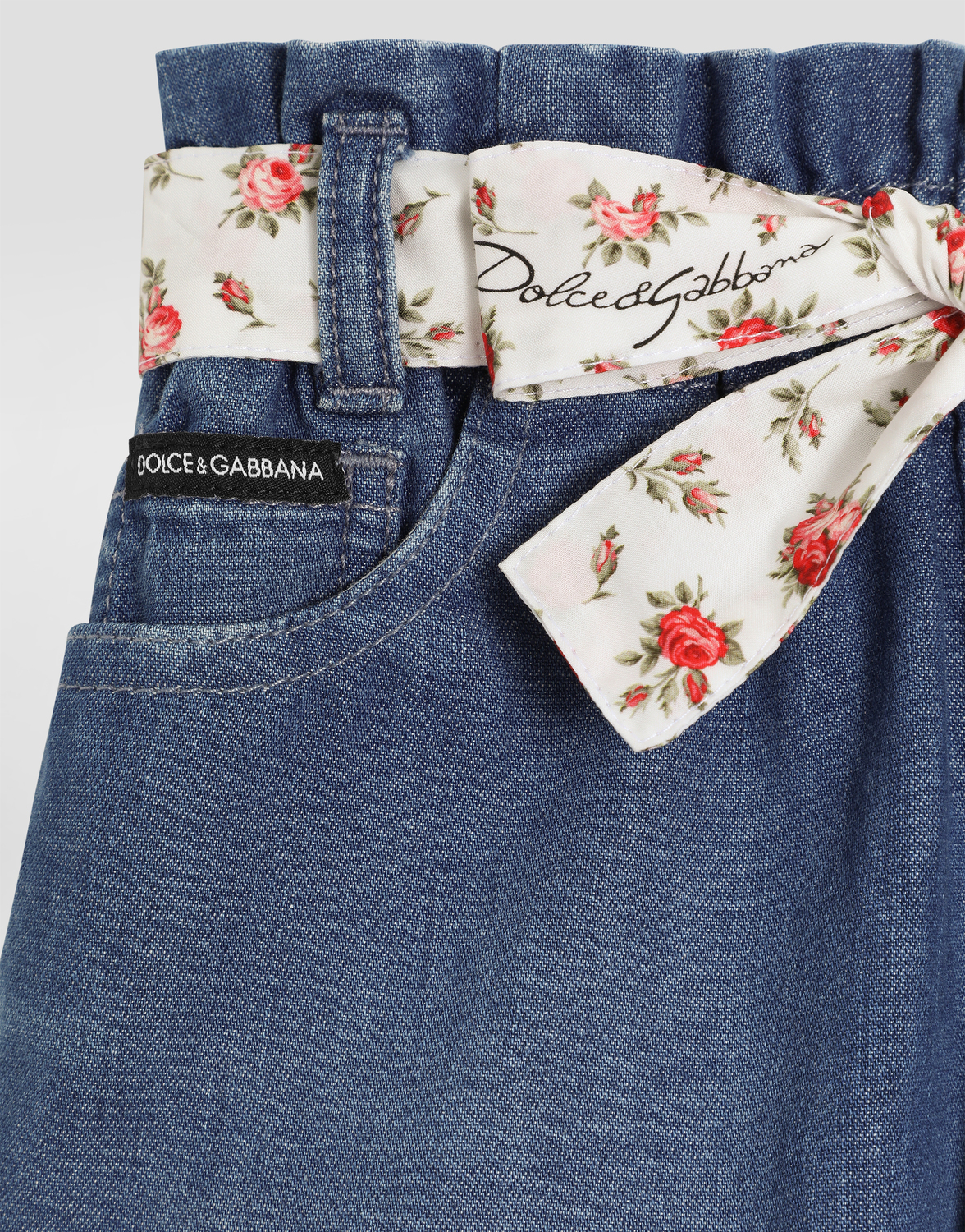 Шорты из шамбре DOLCE & GABBANA, мультиколор — фото 4