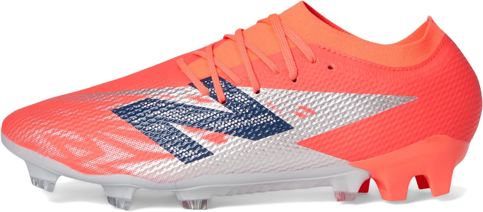 Кроссовки New Balance Furon Team FG V8 Soccer Cleats, цвет Energy Red/NB Navy/Light Cyclone — фото 4