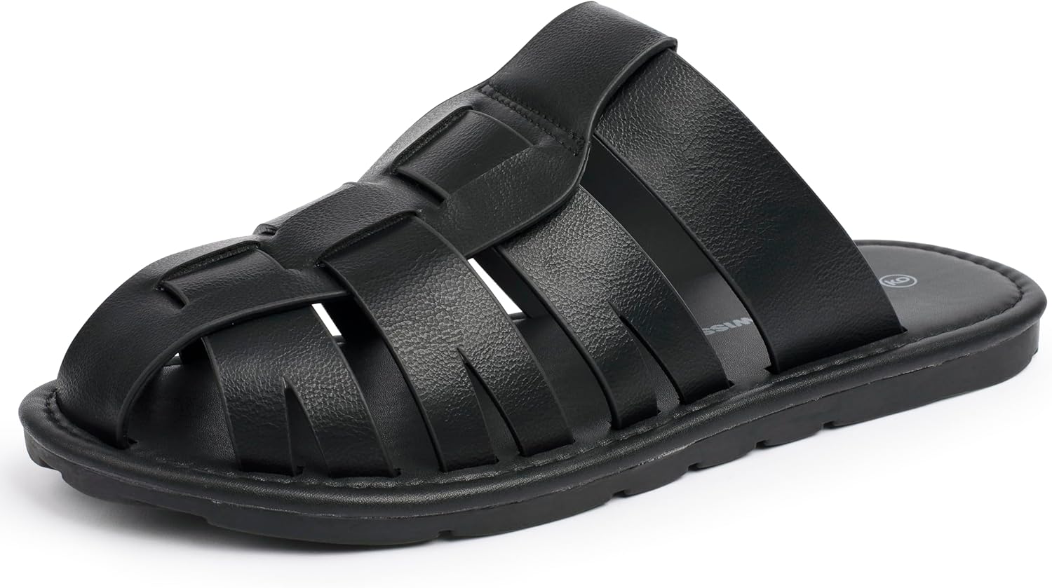 

Мужские сандалии для рыбалки Alpine Swiss Marlin, Летние стильные слайды из веганской кожи, Водостойкие, противоскользящие пляжные туфли, Плоские сандалии для дома и улицы, черный