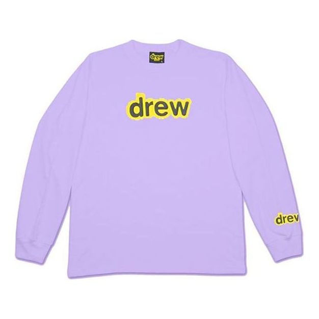 

Футболка Drew House Logo Crewecnk Long Sleeve T-shirt 'Lavender', фиолетовый