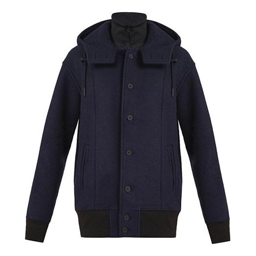 

Куртка men's y-3 colorblock long sleeves hooded jacket black Adidas, черный