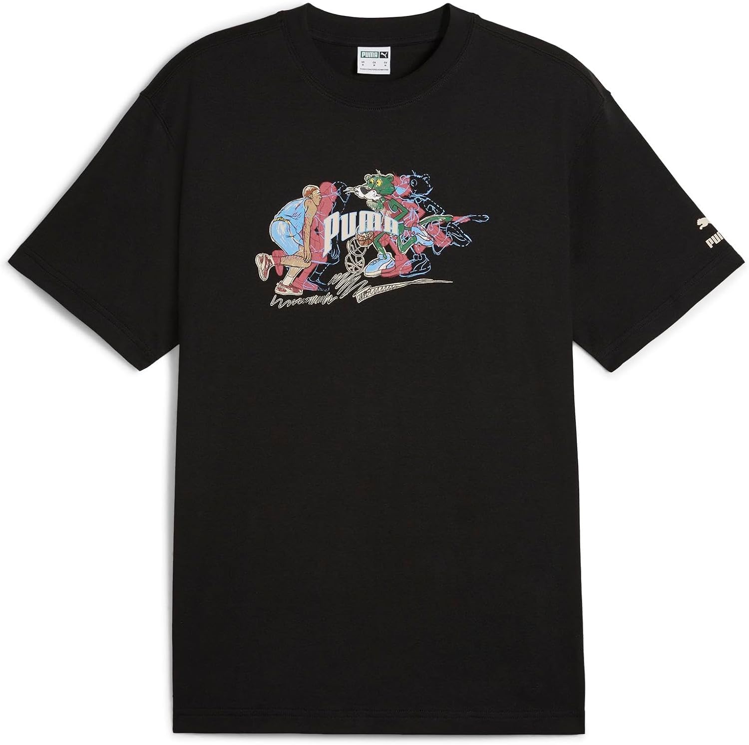 

Мужская повседневная футболка Puma 627865 TEAM For The FANBASE, черный