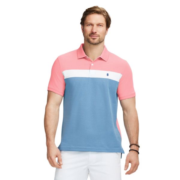 

Мужская рубашка-поло с коротким рукавом Advantage Performance Color Block Izod, цвет dubarry