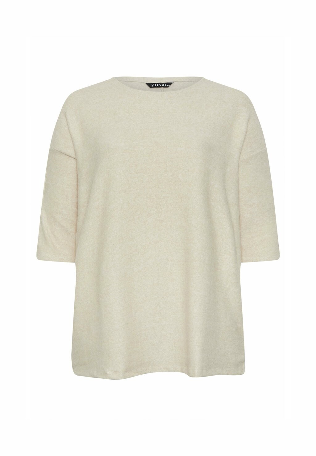 

Топ с длинными рукавами SOFT TOUCH BUTTON Yours Clothing, бежевый