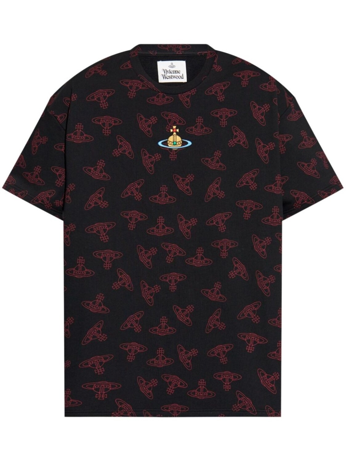 

Vivienne Westwood футболка с вышитым логотипом Orb, черный