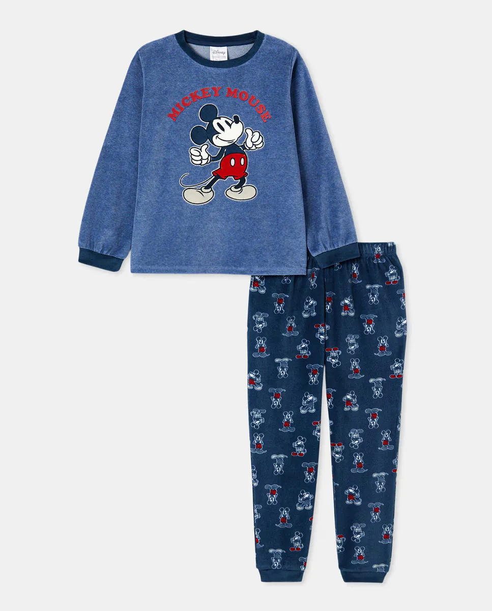 

Длинная пижама для мальчика с принтом Микки Мауса DISNEY-DTR, синий