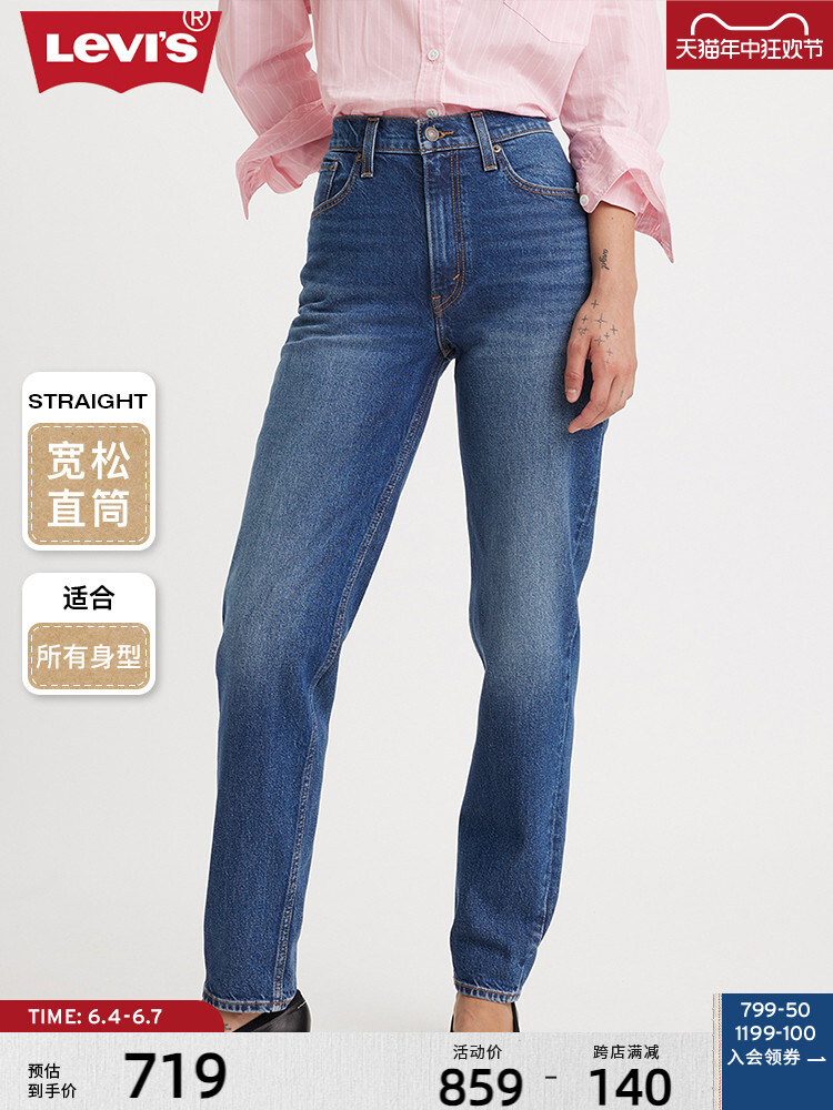 

Джинсы женские Levi's летние, темно - синий