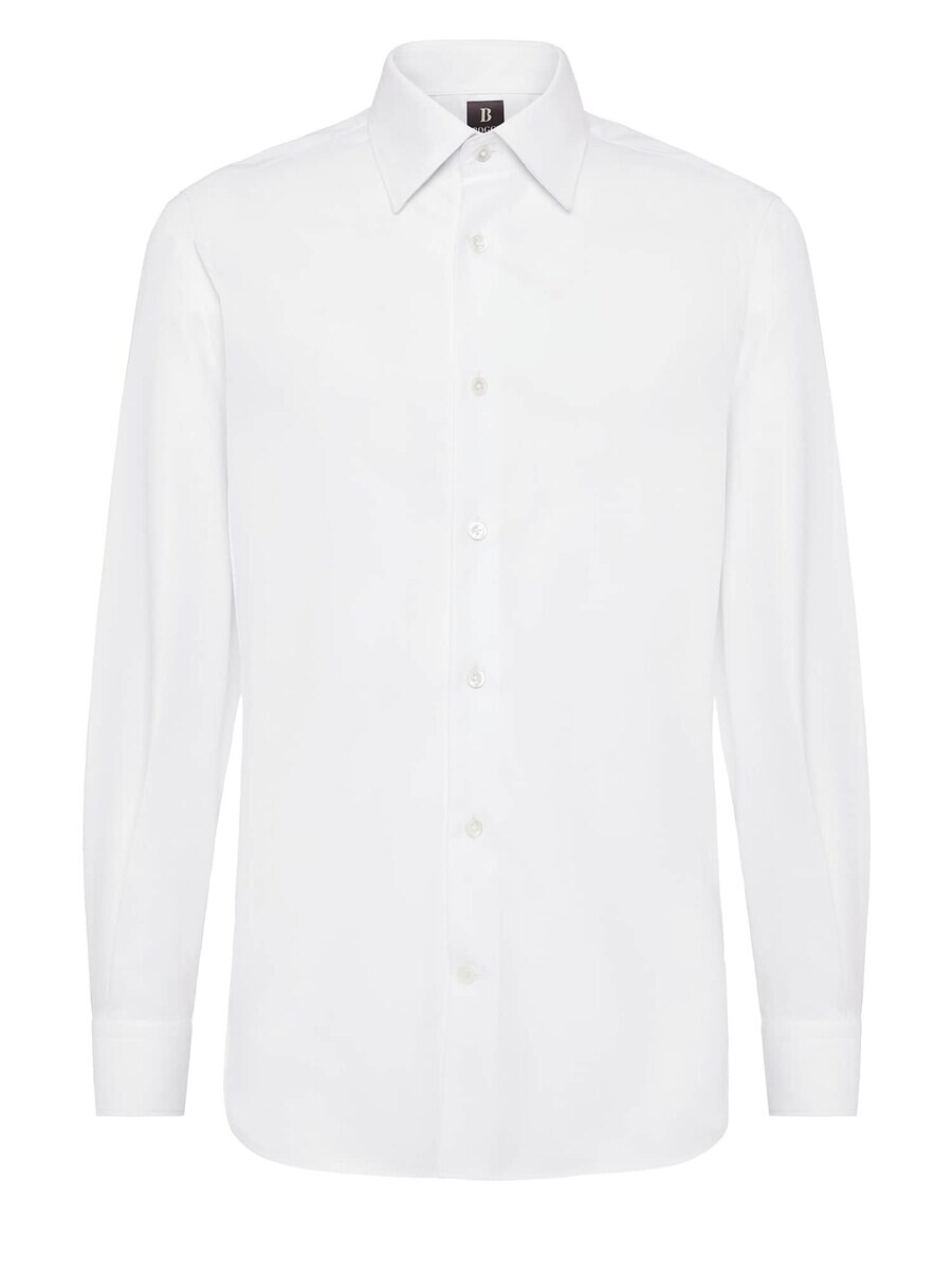 

Повседневная рубашка Boggi Milano Slim fit Button Up Shirt, белый