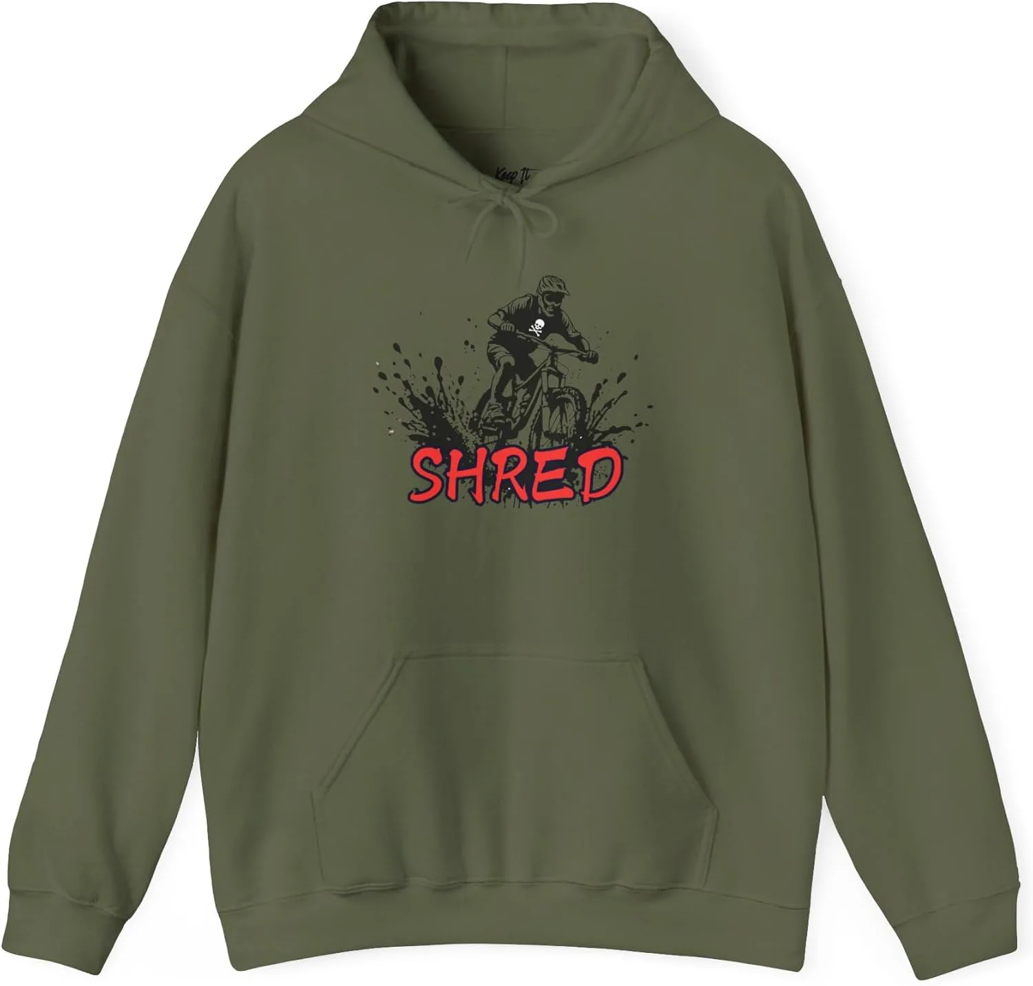 Толстовка с капюшоном унисекс из плотной смесовой ткани Shred GENERIC, зеленый