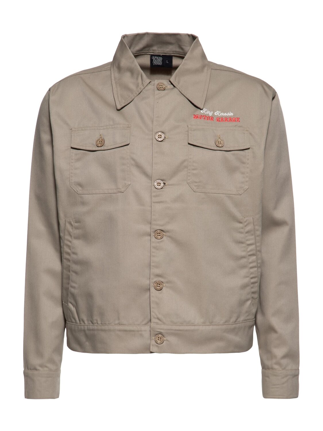 

King Kerosin Межсезонная куртка 'Motor Garage' в цвете Sand