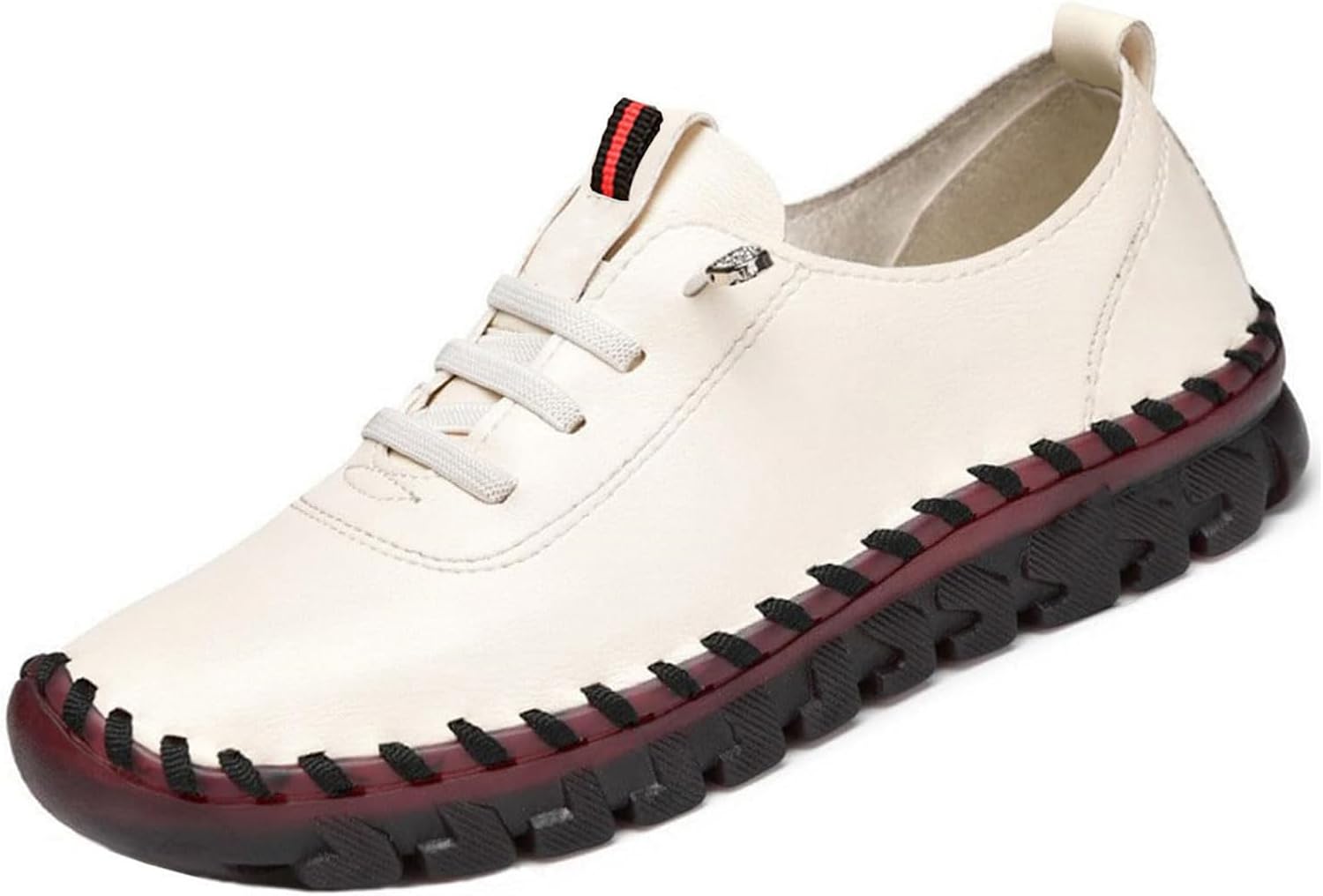 

Женские балетки с плоской подошвой, мягкой подошвой, круглым носком, дышащие, противоскользящие, для ходьбы, лоферы для мам, осенне-зимние повседневные туфли, удобные, легкие, для прогулок Generic, белый