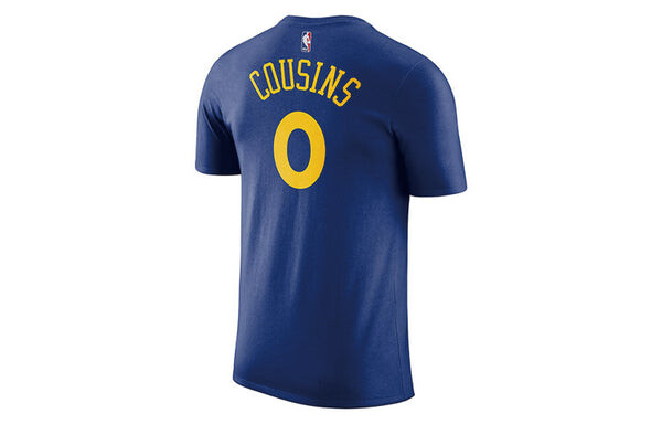 Футболка Nike NBA Warriors Athleisure Casual Sports Round Neck Quick Dry Short Sleeve Blue, синий — фото 2