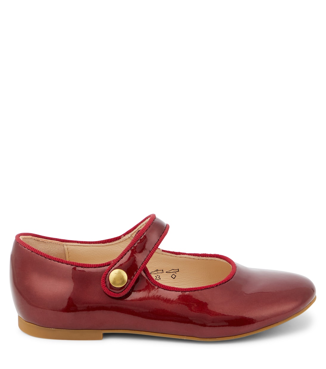 Туфли Mary Jane из лаковой кожи Daisy Baby Pom d'Api, Vernis Metal Rubis — фото 4