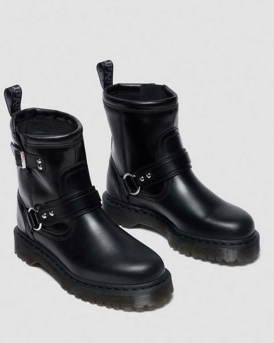 Кожаные байкерские ботинки Anistone Harness Orleans Dr Martens, черный — фото 4